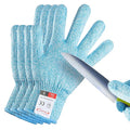Cutting Gloves, 2 Pairs of Cut Resistant Gloves Food Grade, Cut Resistant Gloves for Kitchen, Oyster Shucking, Fish Fillet Processing, Carving Wood and Gardening(Medium-Blue)