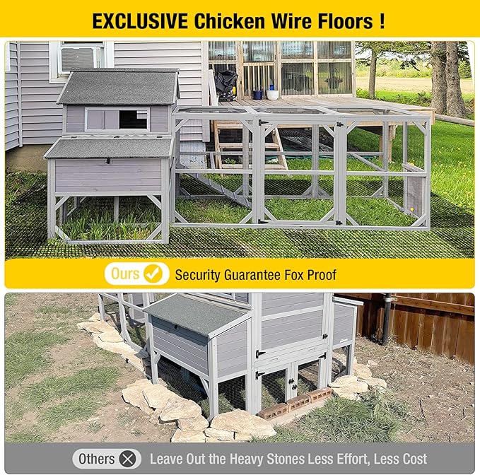 Aivituvin Chicken Wire Mesh Poultry Fence Chicken Coop Bottom Barrier to Keep Your Flock Safe from Predators