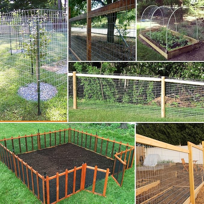 1/2inch 16"x50' Chicken Wire Fencing Roll, Galvanized Hardware Cloth, 19Ga Hot-Dip Welded Preventing Snakes, Raccoons and Foxes