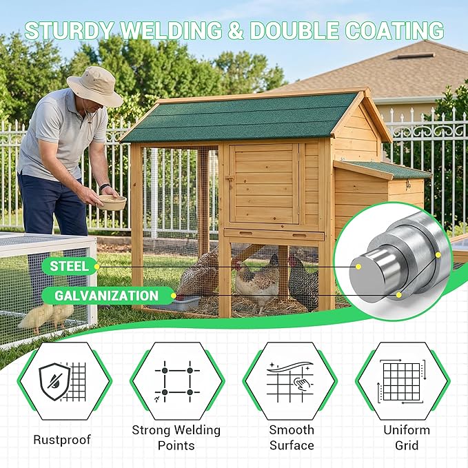 Land Guard Hardware Cloth 1/2 Inch 48inx100.1ft 19 Gauge Square Chicken Wire Fence Mesh Roll Raised Garden Bed Plant Supports Poultry Netting Cage Snake Fence…