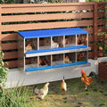 Chicken Nesting Box,10 Compartments Galvanized Steel Metal Chicken Laying Box with Roll Out Egg Collection,Wall Mount Chicken Nesting Boxes,Easy Egg Collection, Hen Roosting Boxes