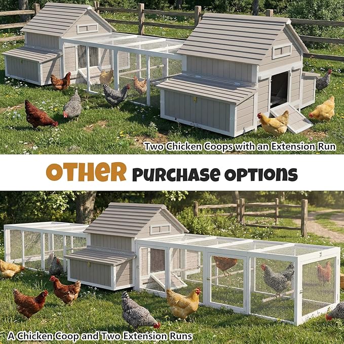 Rustic Wooden Chicken Coop, Outdoor Poultry House for 2-4 Hens, Removable Tray with Metal Locks, 6 Nesting Boxes, Openable Roof, Rabbit Hutch for Garden Backyard Patio