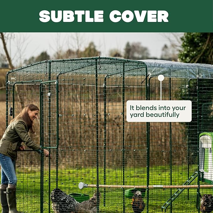 Omlet Clear Chicken Run Tarp | Durable Weatherproof Cover for Poultry Runs | Full Protection from Rain, Wind & Snow | Includes Bungees | UV Resistant Coating | 9ft x 9ft