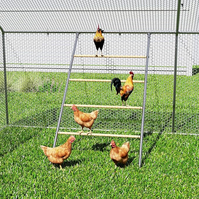 Amopatio Square Chicken Perch for Coops, 42''x 54.5'' Chicken Roosting Ladder for Hens,Chick Coop Accessories for Backyard Poultry Habitat Supplies