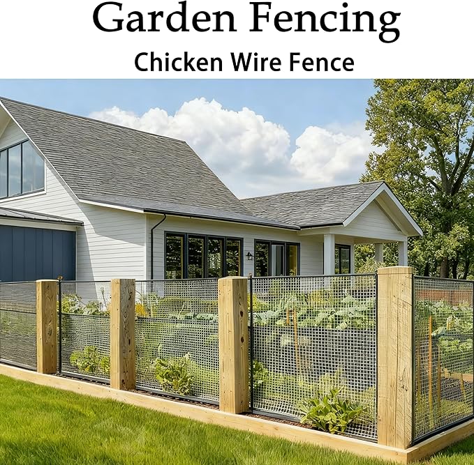 Hardware Cloth Galvanized After Welding 23 Gauge,Chicken Wire Mesh Screen Fence, Heavy Duty Wire Mesh Roll for Chicken Pen/Coop Fences, Garden Fences,Poultry Netting Cage (48IN x 100FT)