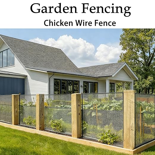 Hardware Cloth 1/2 inch 48Inx100Ft Galvanized After Welding 19 Gauge,Wire Cloth Mesh Roll Chicken Wire Fence Roll for Chicken Pen/Coop Fences, Garden Fences/Fencing,Screen Mesh,Poultry Netting Cage