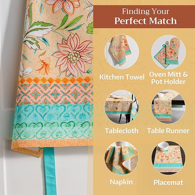 Maison d' Hermine 100% Cotton Apron for women with Pocket Kitchen Chef Apron for Men Cooking Easter Decorations