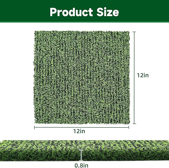 DRQ 8 Pcs Nesting Pads for Chicken Coop - Washable Chicken Nesting Pads, Reusable Chicken Coop Accessories for Hen Laying Mats 12"×12" (Green)