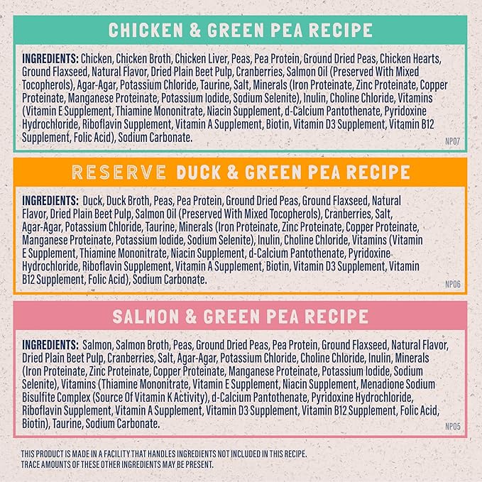 Natural Balance Limited Ingredient Cat Food Variety Pack - Chicken, Salmon and Duck with Green Pea Recipes, Soft Pate Wet Digestion Cat Food for Sensitive Stomach, 5.5 oz., Case of 12