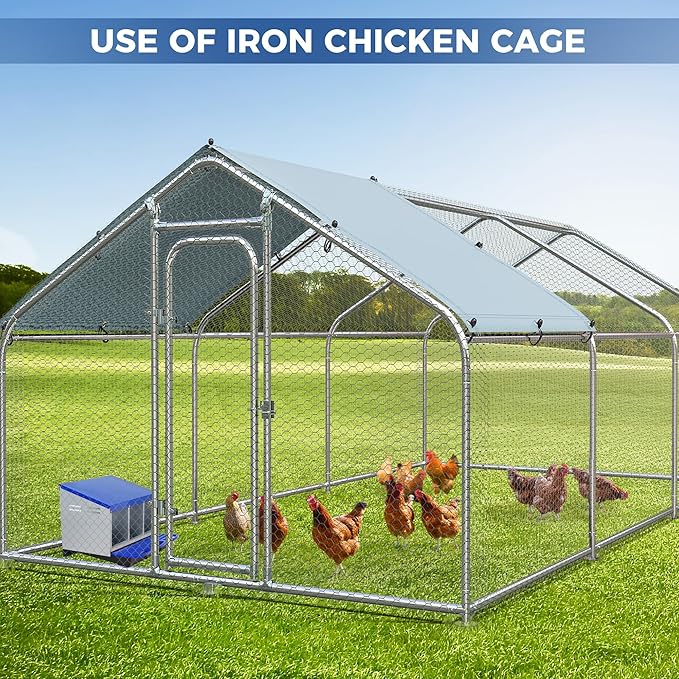 Chicken Nesting Box,Chicken Laying Boxes with 3 Compartment Metal Stainless Steel,Chickens Egg Laying Nest Boxes with Rollout Egg Collection,Chicken Brooder Box with Perch, Blue