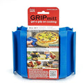 Silicone BBQ & Kitchen Mitt 2-Pack Set (Medium/Large, Blue)