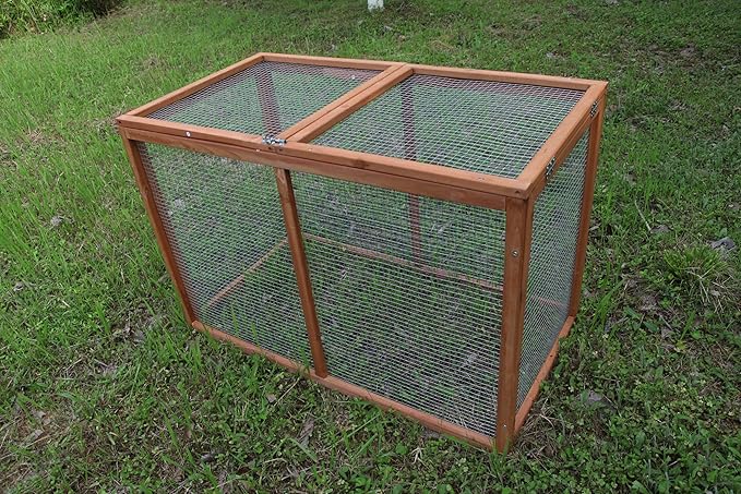 Chicken Coop Wooden Outdoor Cage Garden Backyard Hen House for 2-4 Chickens (40) Brown