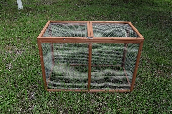Chicken Coop Wooden Outdoor Cage Garden Backyard Hen House for 2-4 Chickens (40) Brown