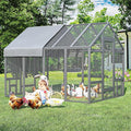 Chicken Coop Chicken Run,Wooden Large Chicken Coop, Chicken Runs for Yard with Cover, Outdoor Duck Coop, Duck Houses for Outside Farm Backyard