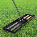 GAW Black Lawn Leveling Rake, 36" x 10" 7.2ft Handle Heavy Duty Ground Plate Rake for Lawns, Effort Saving Lawn Leveler Tool, Levelawn Tool for Yard, Backyard, Garden, Golf Couse, Farm, Pasture