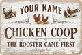 Custom Chicken Coop Sign, Vintage Design, Personalized (16 x 24)